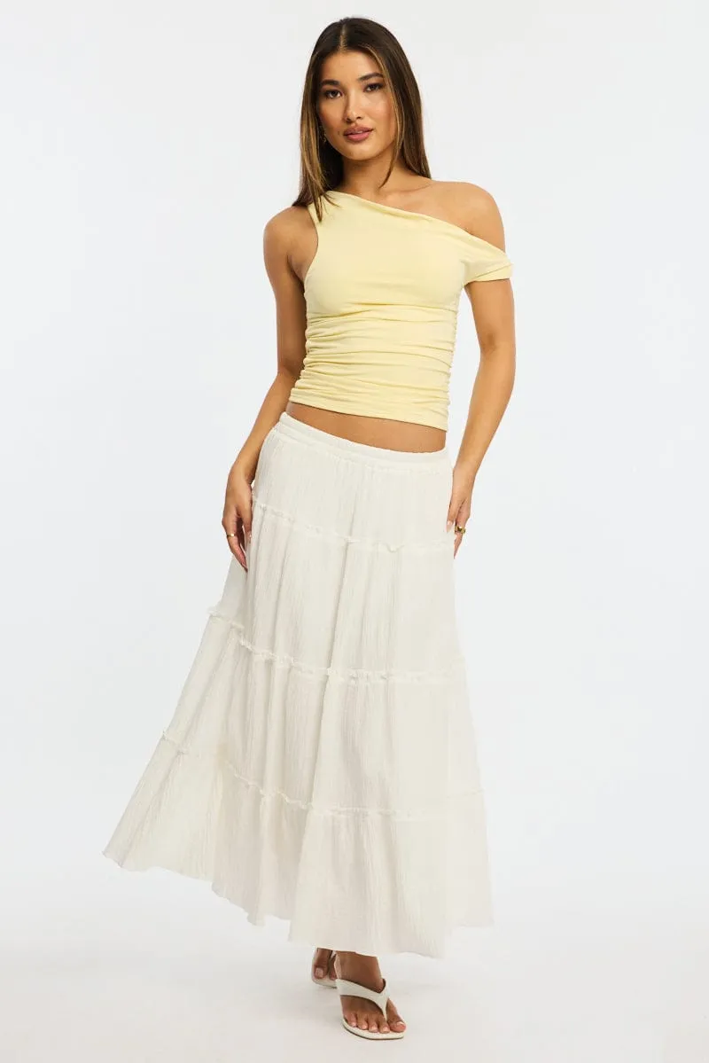 Yellow Supersoft Top Twist Off Shoulder sold by Ally Fashion product image thumbnail 2