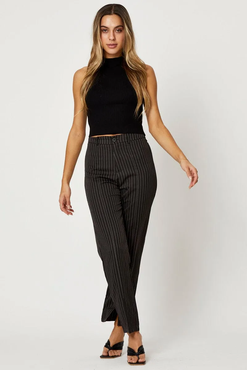 Black Halter Neck Sleeveless Knit Top sold by Ally Fashion product image thumbnail 2