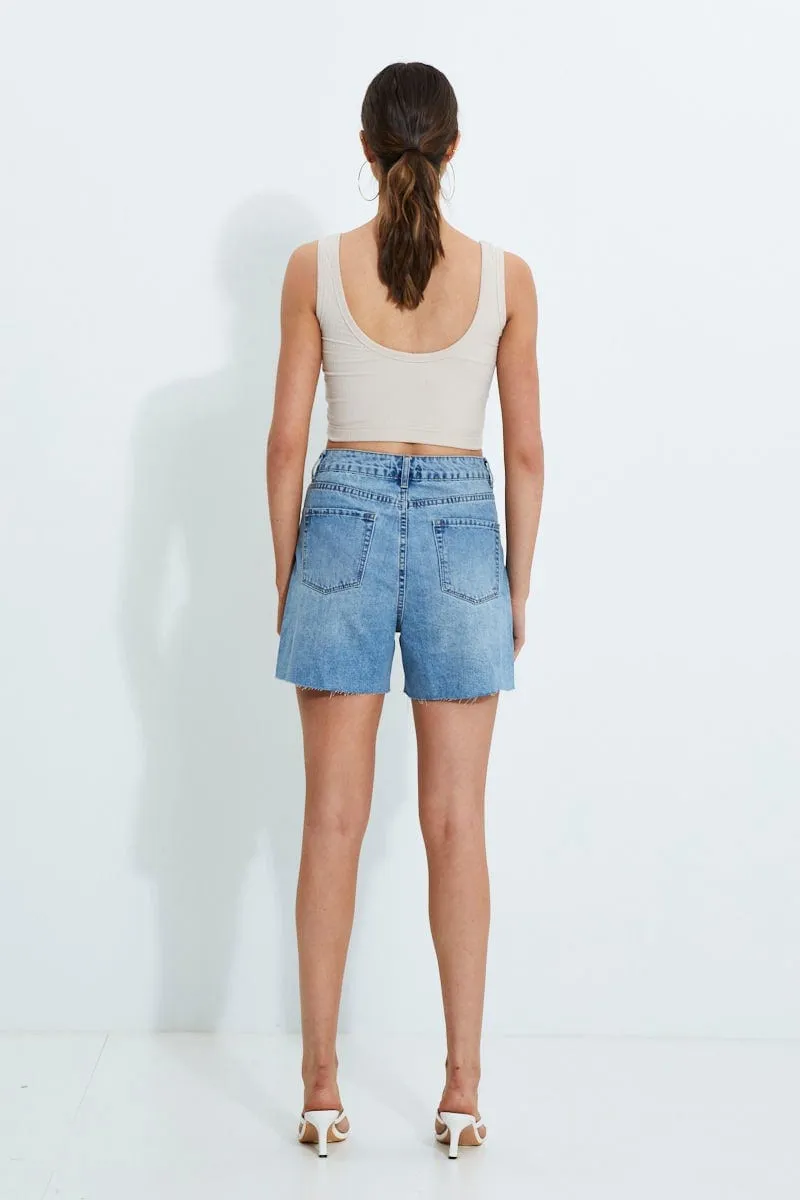 Black Designer Button Front Ribbed Crop Top sold by Ally Fashion product image thumbnail 5