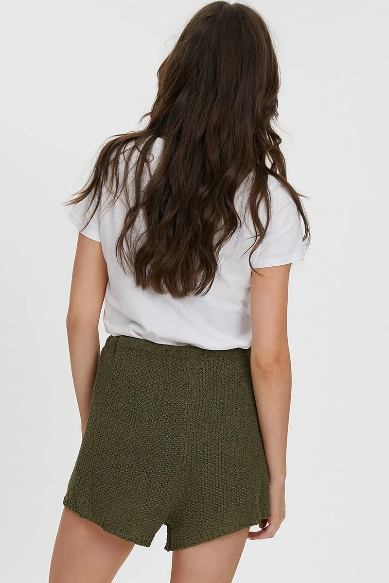 Green Knitted Short sold by Ally Fashion product image thumbnail 3