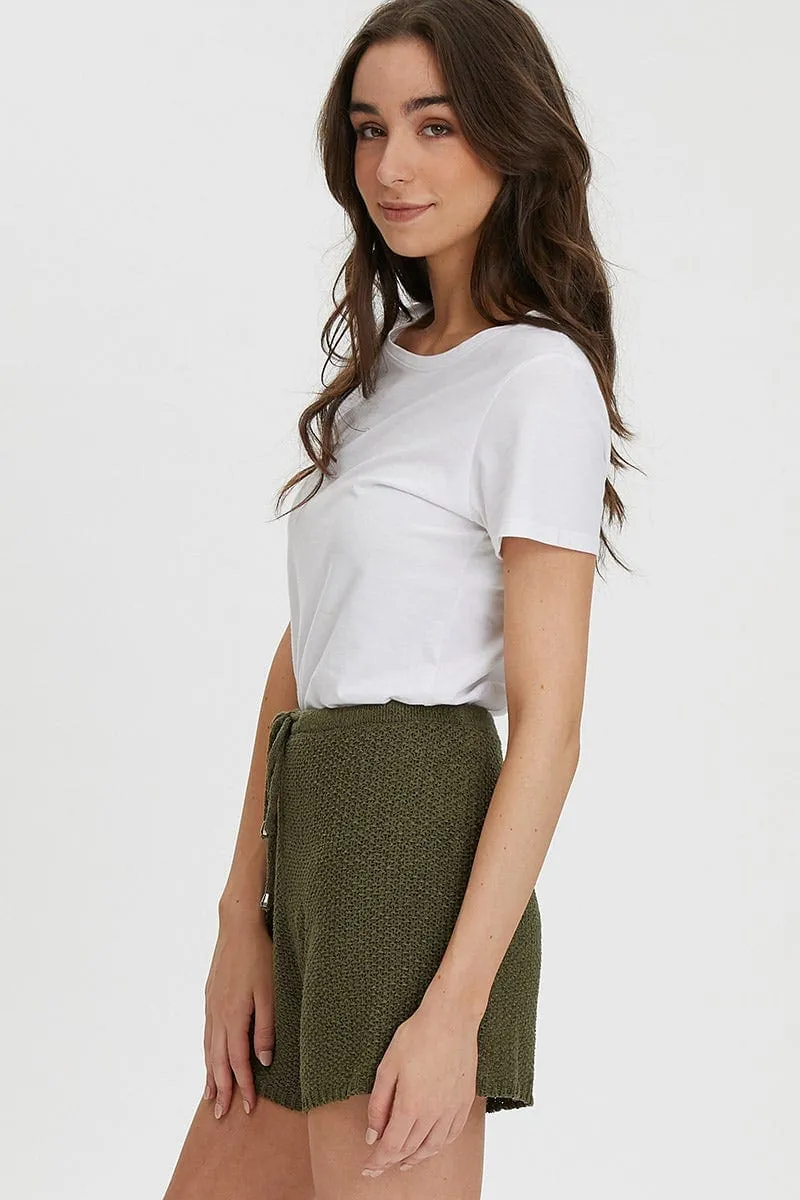 Green Knitted Short sold by Ally Fashion product image thumbnail 2