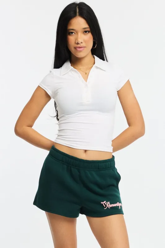 Green Track Short Elasticated Waist sold by Ally Fashion