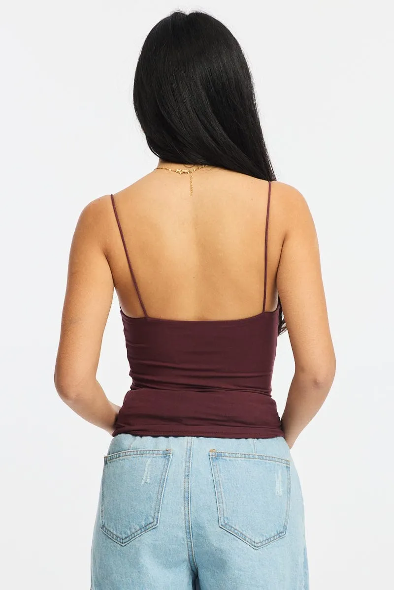 Brown Supersoft Singlet Double Layer sold by Ally Fashion product image thumbnail 4