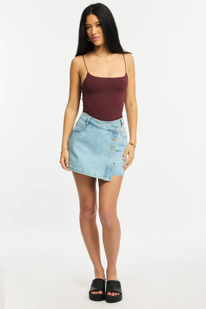 Brown Supersoft Singlet Double Layer sold by Ally Fashion product image thumbnail 2