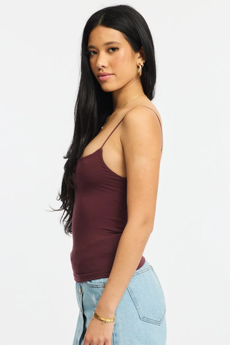 Brown Supersoft Singlet Double Layer sold by Ally Fashion product image thumbnail 3