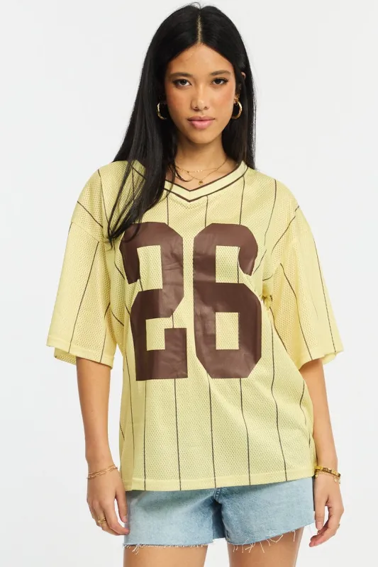 Yellow Sport Tee Short Sleeve sold by Ally Fashion