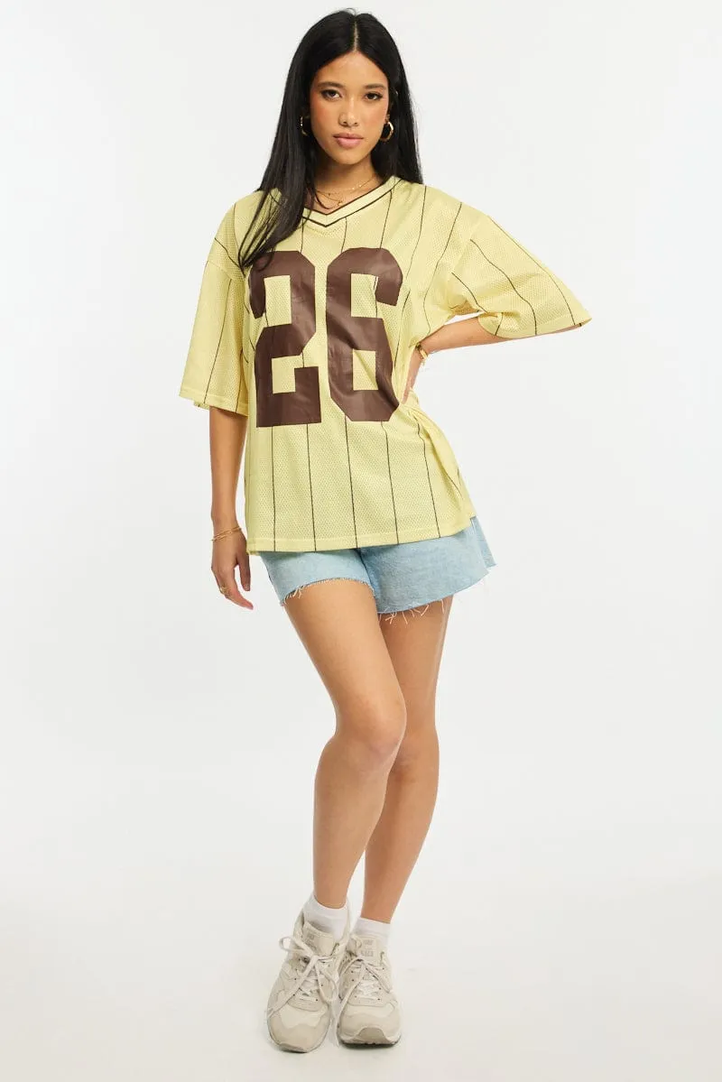Yellow Sport Tee Short Sleeve sold by Ally Fashion product image thumbnail 2