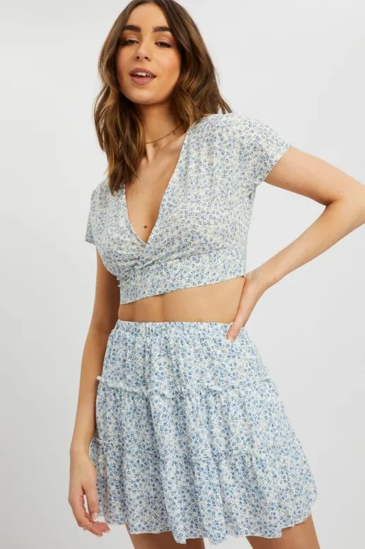 Print Cross Front Top sold by Ally Fashion