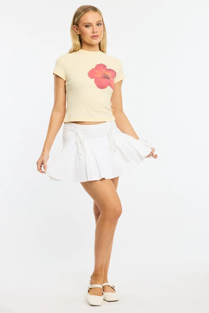 Yellow Graphic Tee Short Sleeve sold by Ally Fashion product image thumbnail 2