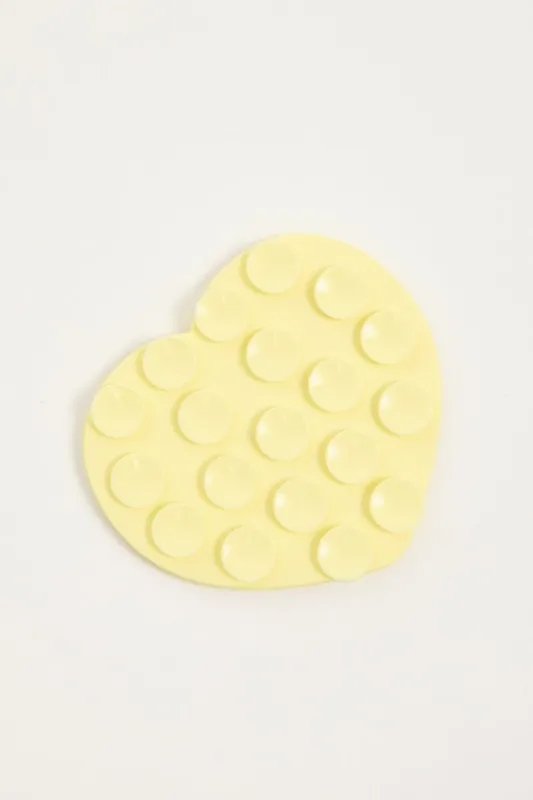 Yellow Heart Suction Phone Grip sold by Ally Fashion