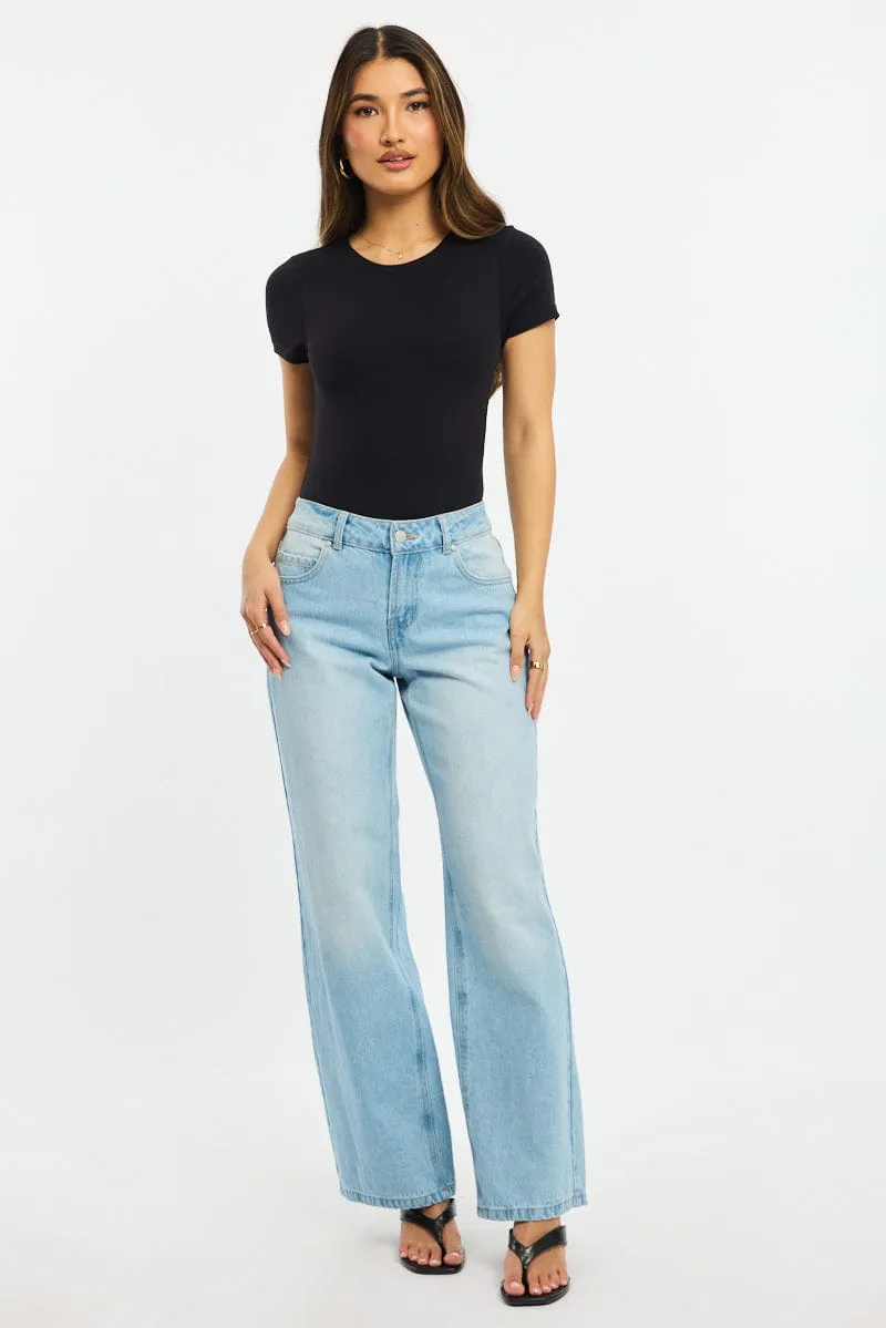 Denim Baggy Jeans Low Rise sold by Ally Fashion