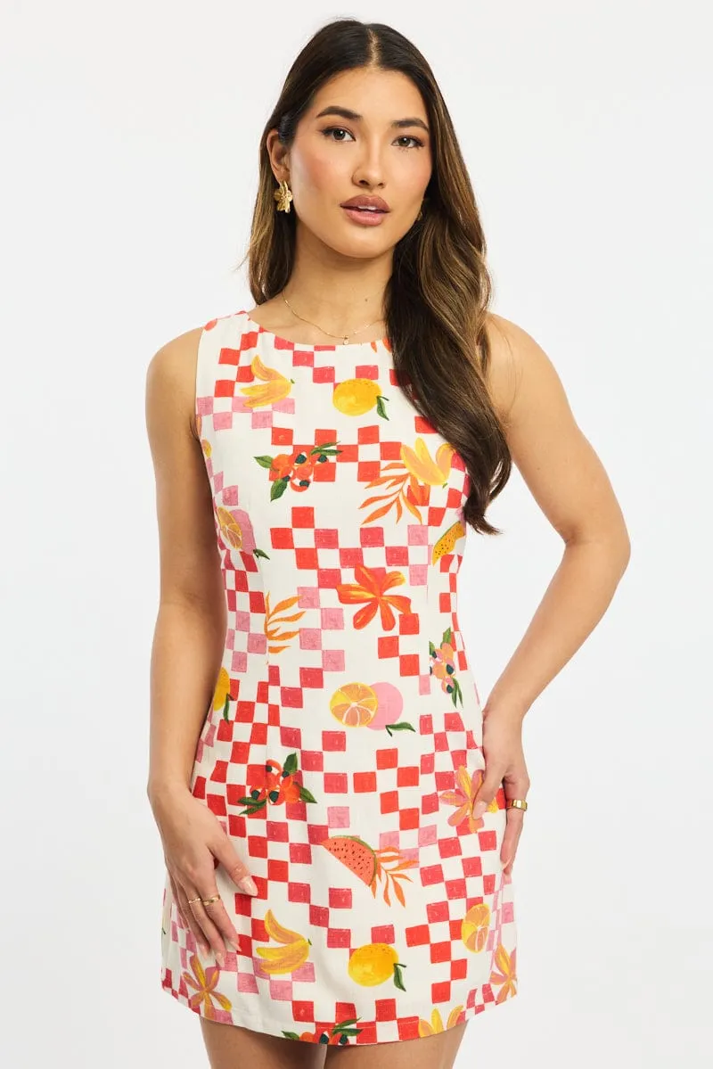 Multi Abstract Bodysuit Dress Mini sold by Ally Fashion