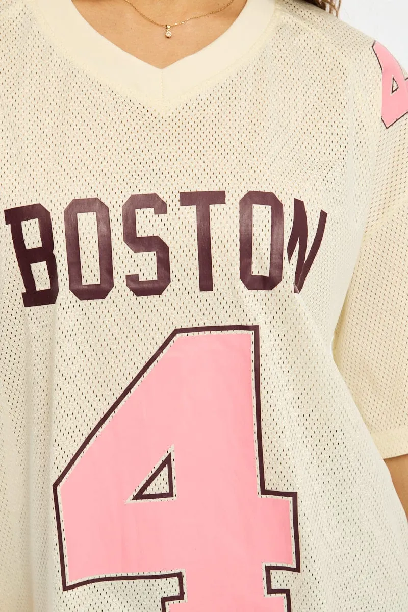 White Sport Tee Short Sleeve sold by Ally Fashion product image thumbnail 5