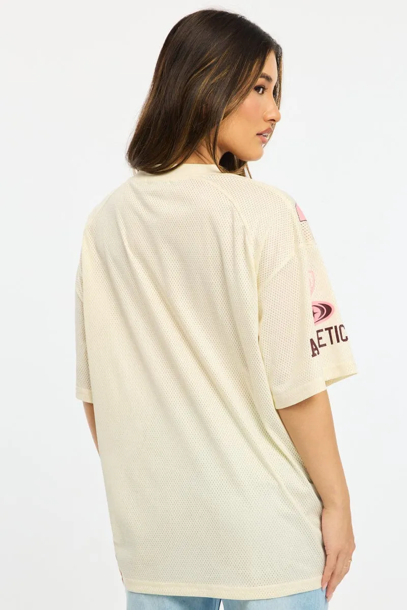 White Sport Tee Short Sleeve sold by Ally Fashion product image thumbnail 4