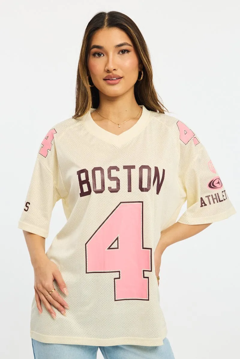 White Sport Tee Short Sleeve sold by Ally Fashion