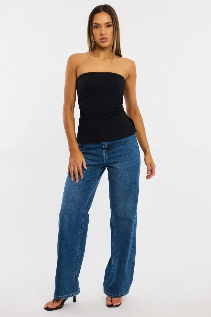 Black Bandeau Top Side Split sold by Ally Fashion product image thumbnail 2