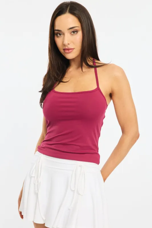 Red Supersoft Halter Neck Top sold by Ally Fashion