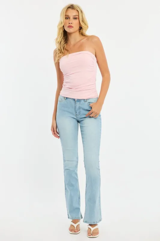 Denim Flare Jeans Mid Rise sold by Ally Fashion