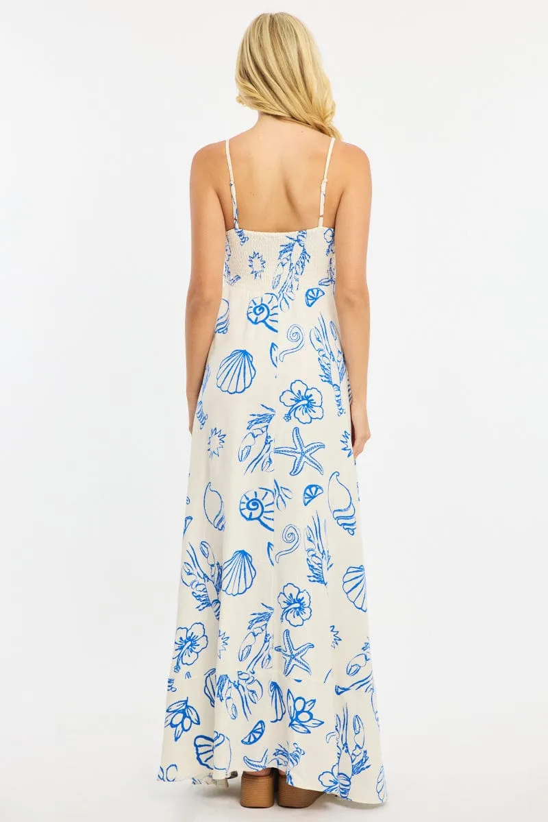 Blue Abstract Maxi Dress Strappy sold by Ally Fashion product image thumbnail 4