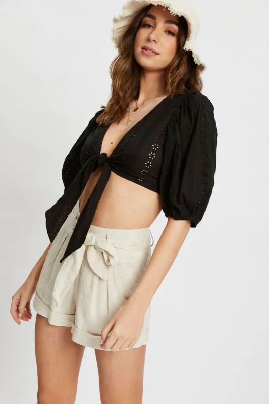 Black Broderie Bolero sold by Ally Fashion