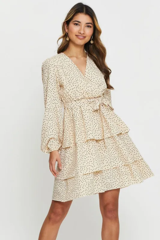 Polka Dot Mini Dress Long Sleeve sold by Ally Fashion