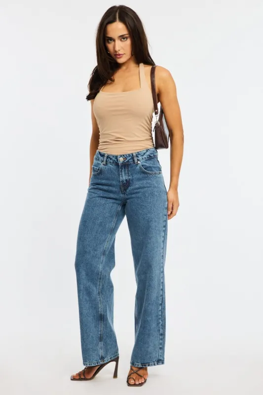 Denim Baggy Jeans Low Rise sold by Ally Fashion