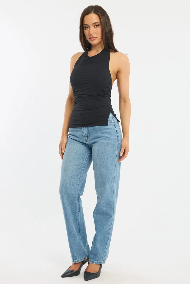 Black High Neck Top Sleeveless sold by Ally Fashion product image thumbnail 2