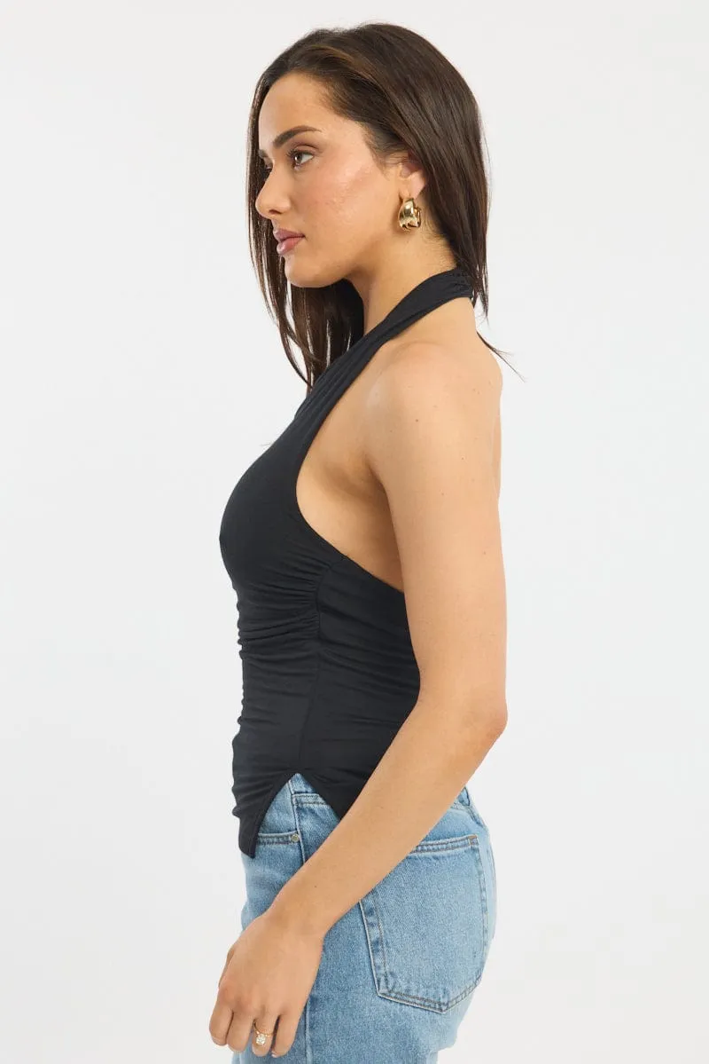 Black High Neck Top Sleeveless sold by Ally Fashion product image thumbnail 3