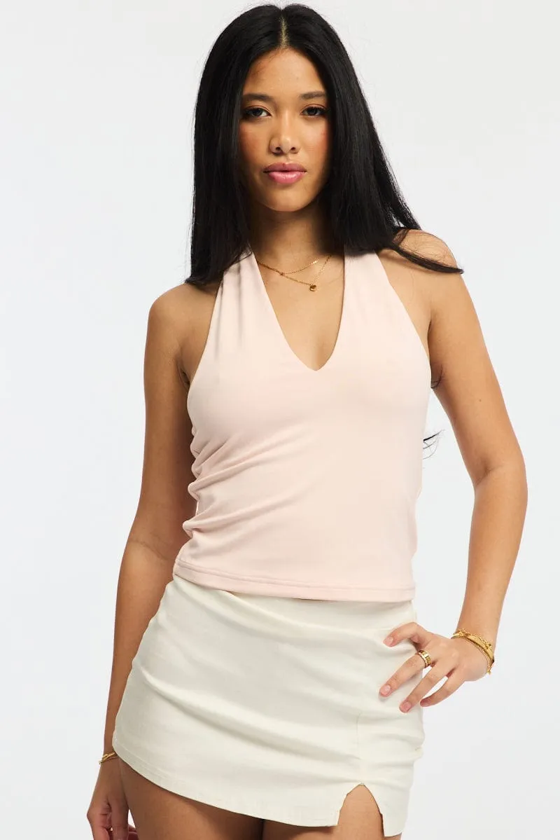 Pink Supersoft Halter Neck Top sold by Ally Fashion