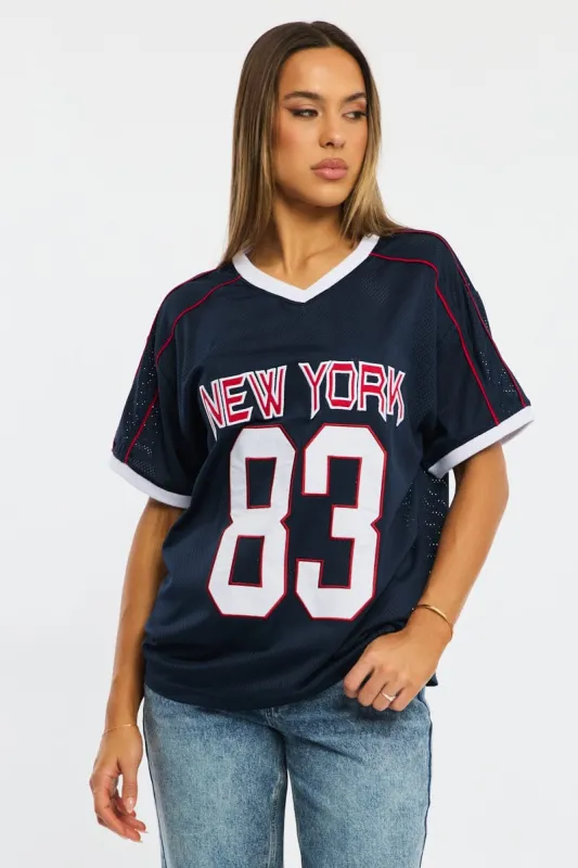 Blue Sport Tee Short Sleeve sold by Ally Fashion