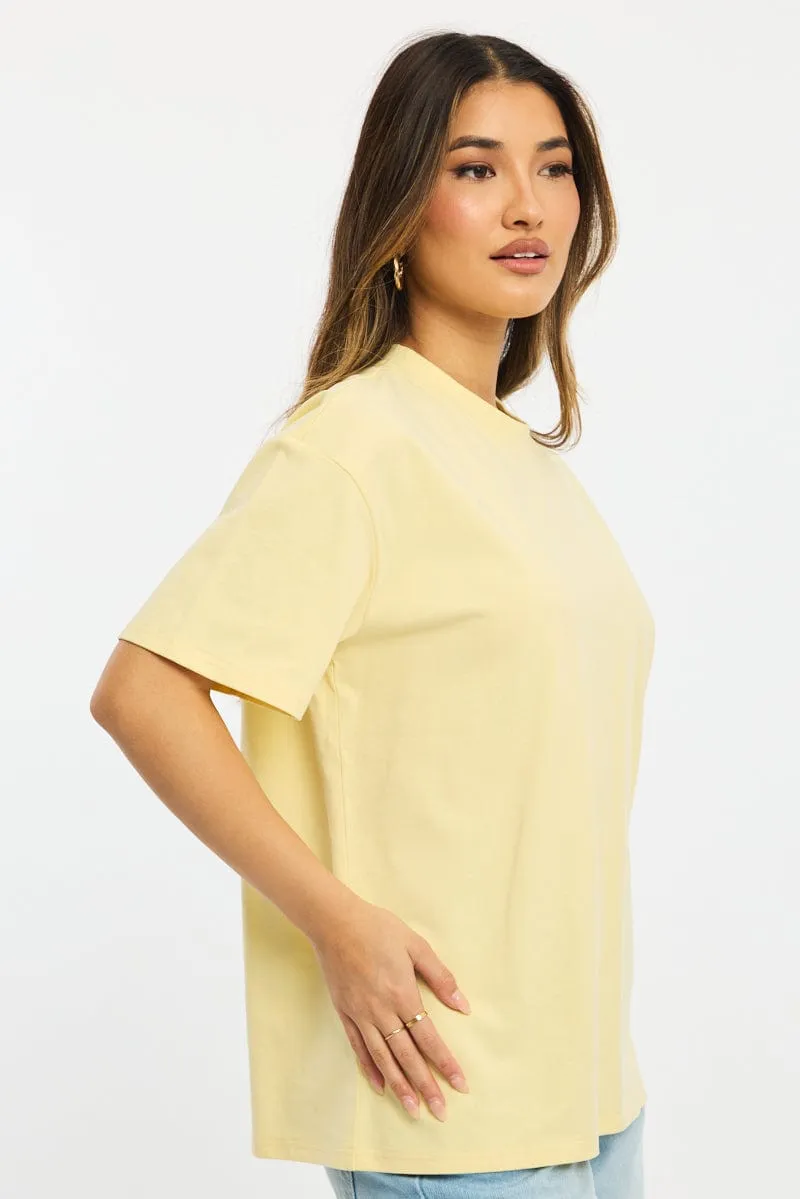 Yellow Oversized Tee Short Sleeve sold by Ally Fashion product image thumbnail 3