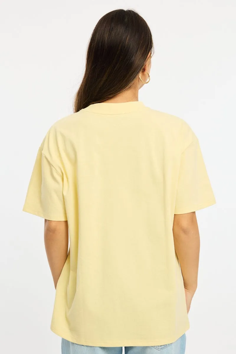 Yellow Oversized Tee Short Sleeve sold by Ally Fashion product image thumbnail 4