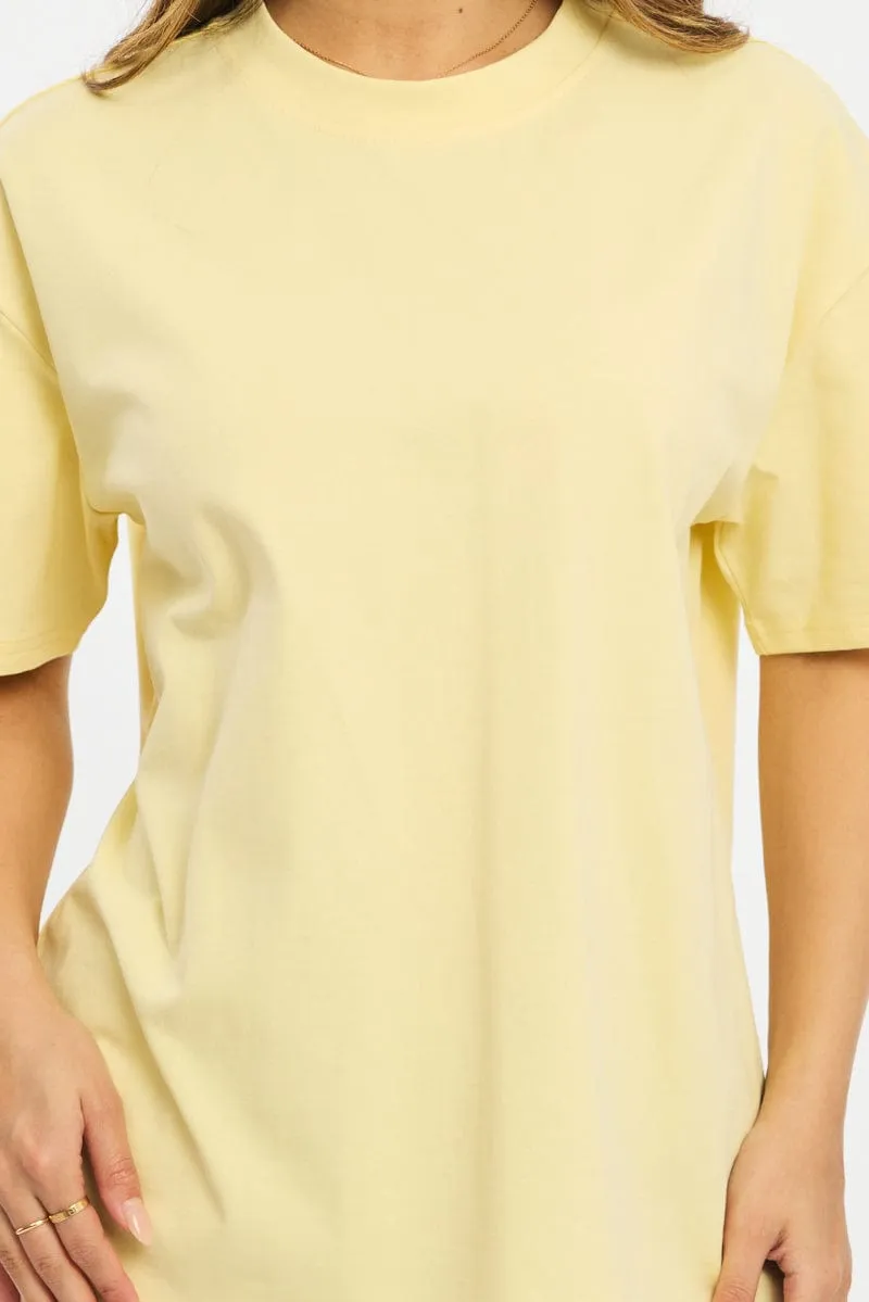 Yellow Oversized Tee Short Sleeve sold by Ally Fashion product image thumbnail 5