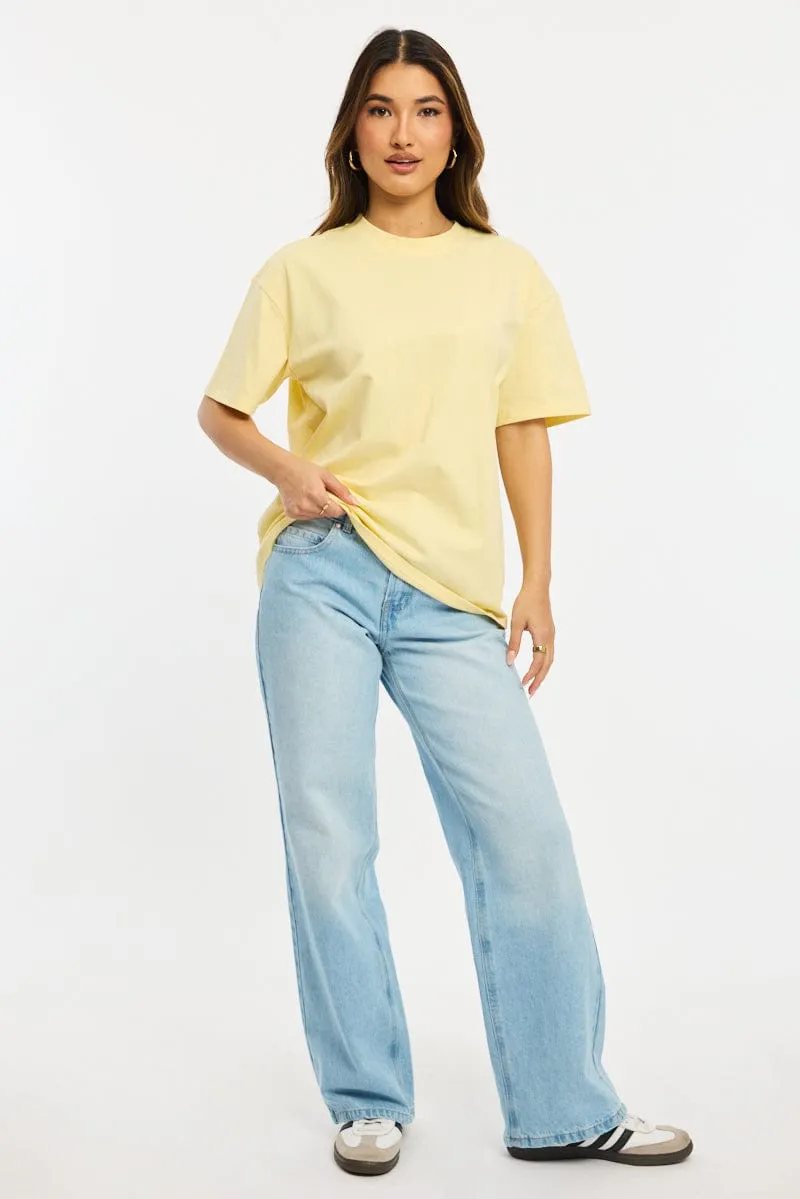 Yellow Oversized Tee Short Sleeve sold by Ally Fashion product image thumbnail 2