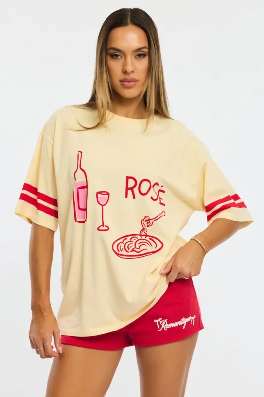 Yellow Graphic Tee Short Sleeve sold by Ally Fashion