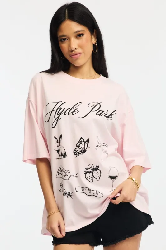 Pink Graphic Tee Short Sleeve sold by Ally Fashion