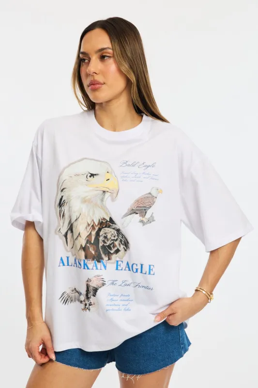 White Graphic Tee Short Sleeve sold by Ally Fashion