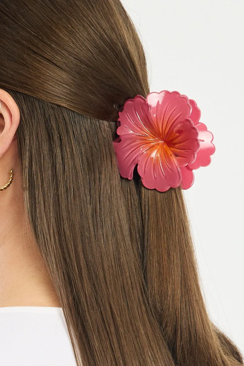 Red Flower Claw Clip sold by Ally Fashion product image thumbnail 2