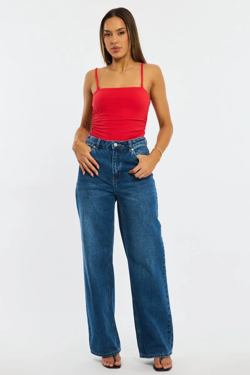 Red Bodysuit Singlet sold by Ally Fashion product image thumbnail 2