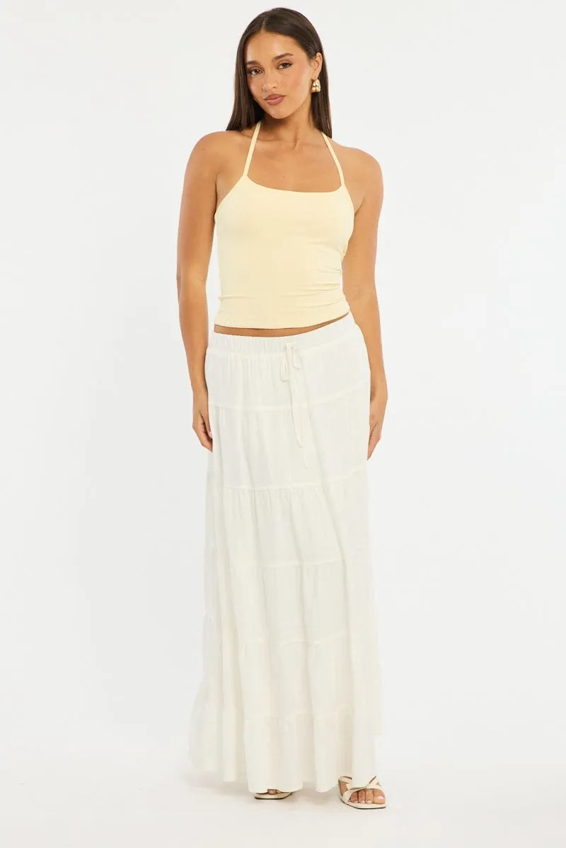 Yellow Supersoft Halter Neck Top sold by Ally Fashion product image thumbnail 2
