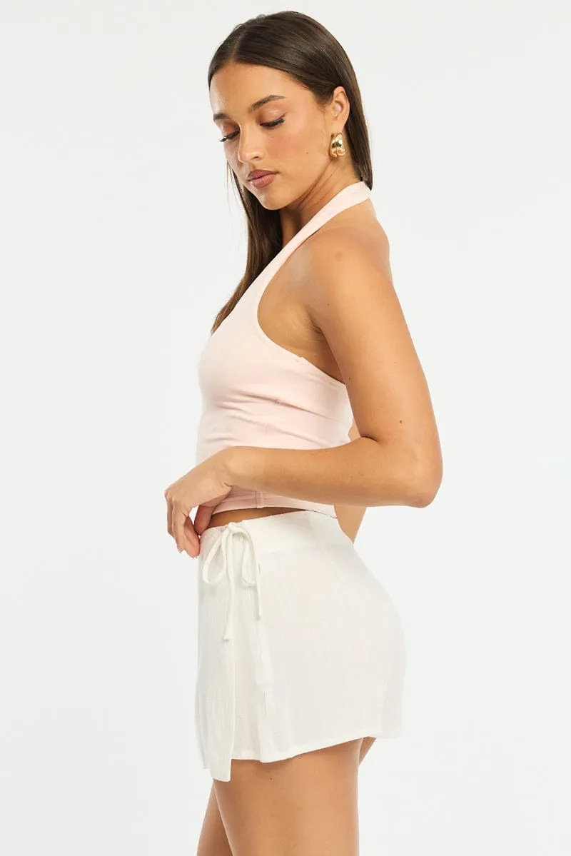 White Wrap Skort sold by Ally Fashion product image thumbnail 4