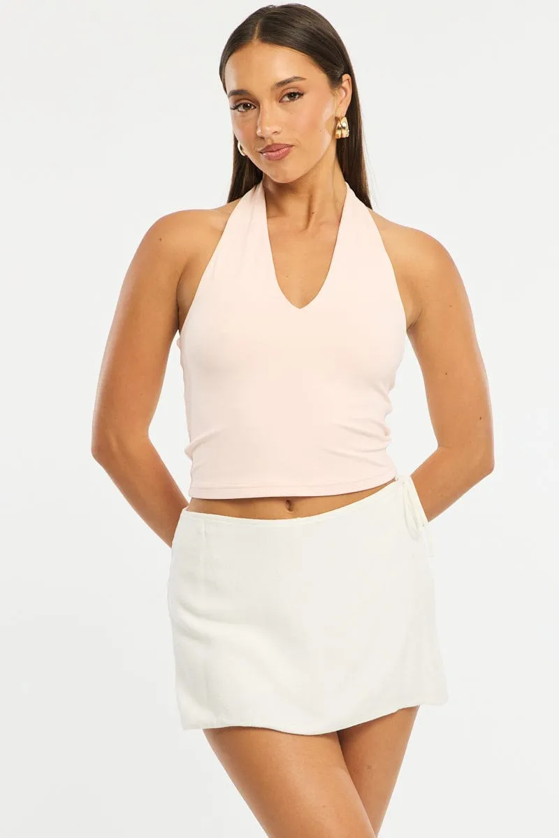 White Wrap Skort sold by Ally Fashion