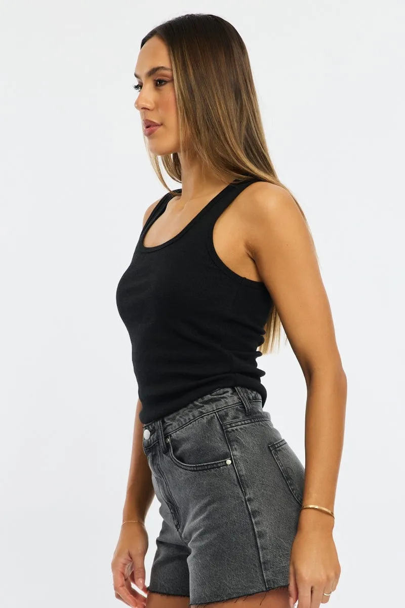 Black Tank Sleeveless sold by Ally Fashion product image thumbnail 3