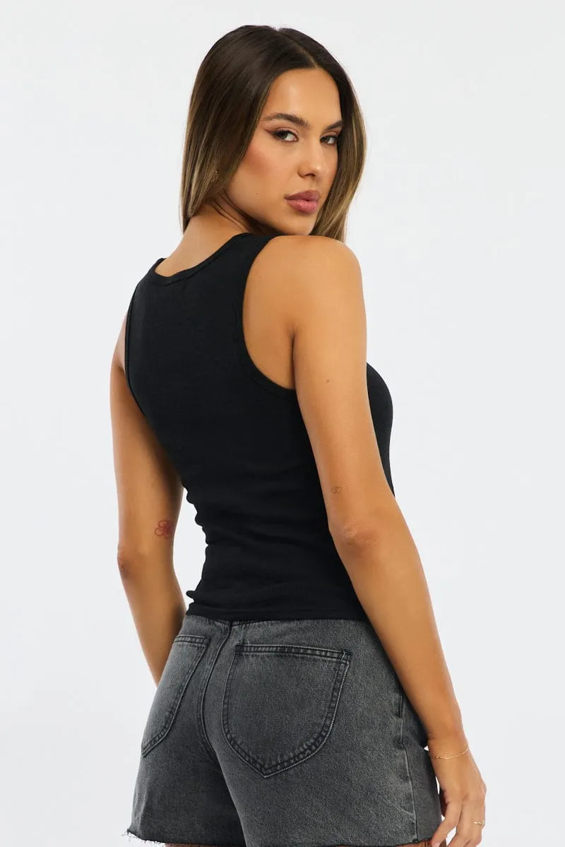 Black Tank Sleeveless sold by Ally Fashion product image thumbnail 4