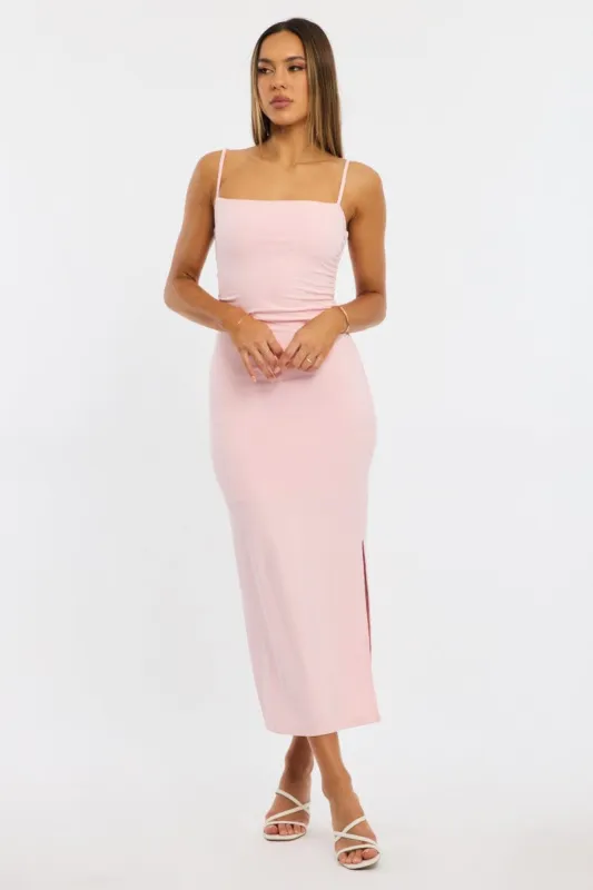 Pink Bodycon Dress Maxi sold by Ally Fashion