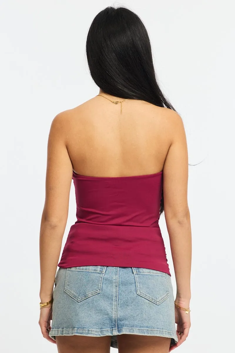 Red Supersoft Bandeau Top sold by Ally Fashion product image thumbnail 4