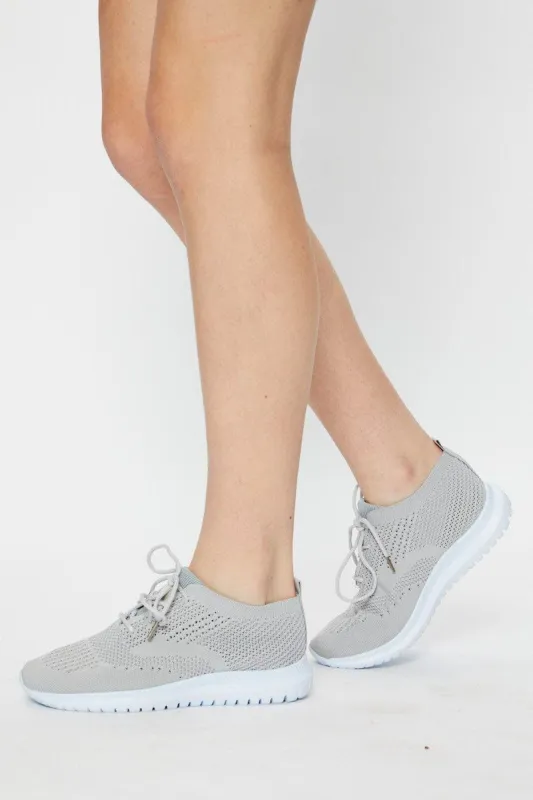 Grey X Trainer Sneakers sold by Ally Fashion