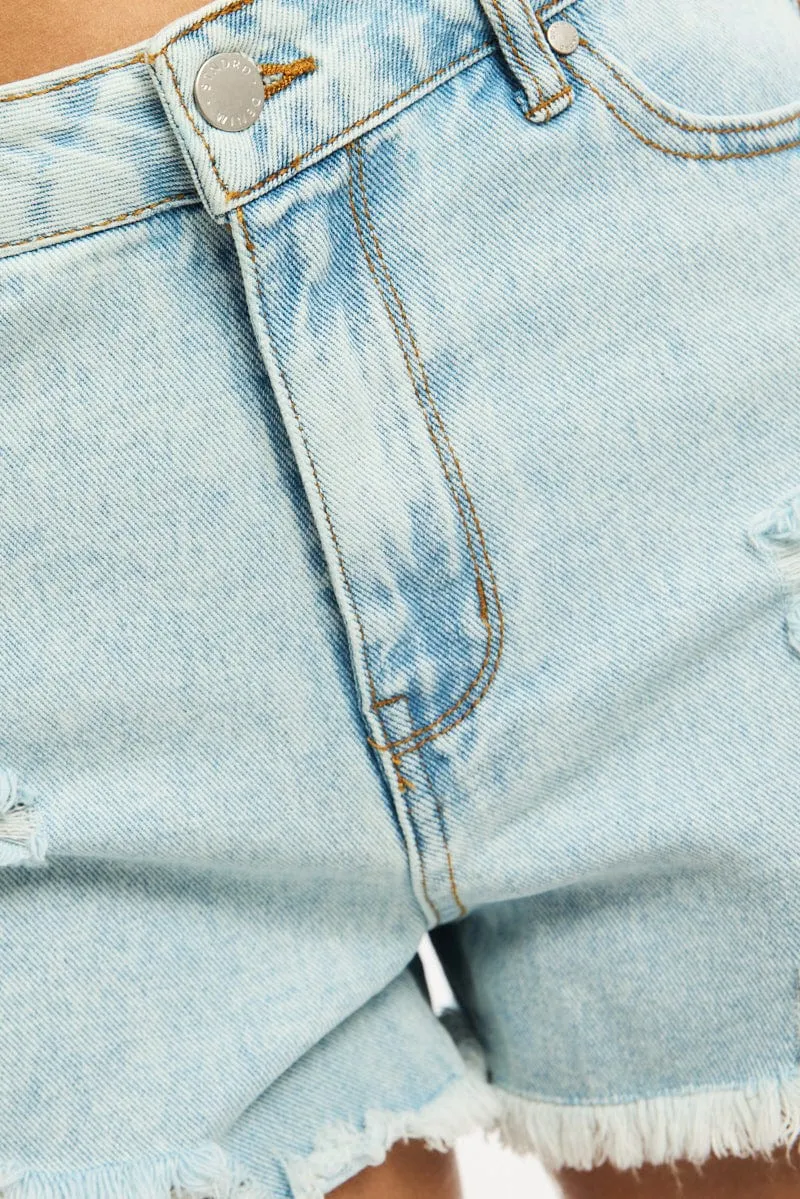 Denim Relaxed Shorts Mid Rise sold by Ally Fashion product image thumbnail 5