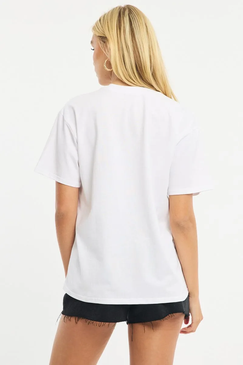 White Oversized Tee Short Sleeve sold by Ally Fashion product image thumbnail 4