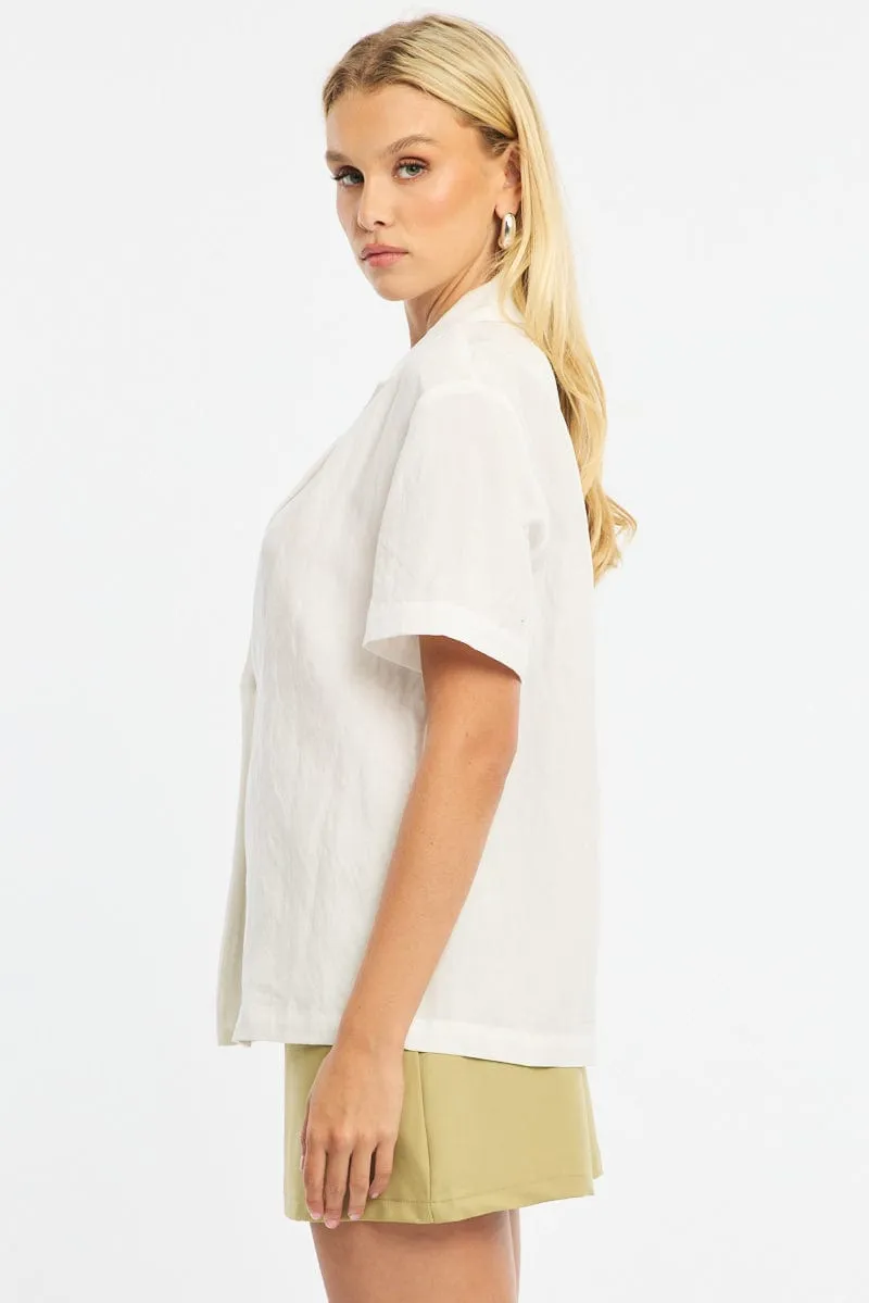 White Jacket Short Sleeve sold by Ally Fashion product image thumbnail 3